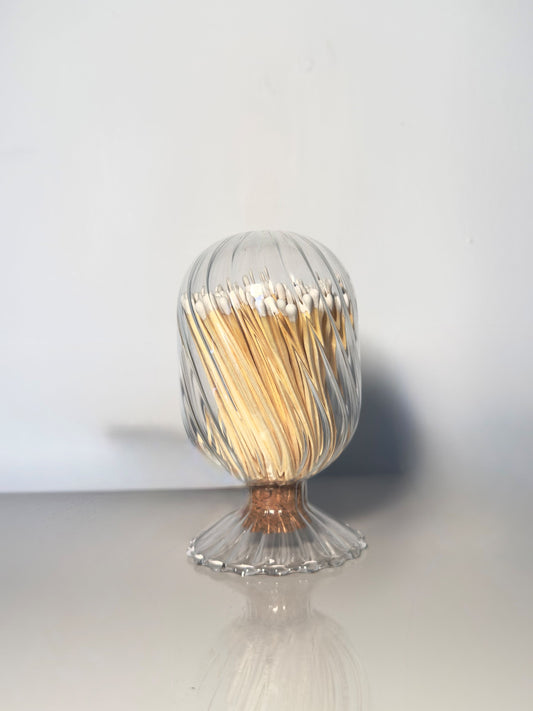 Large Glass Match Jar